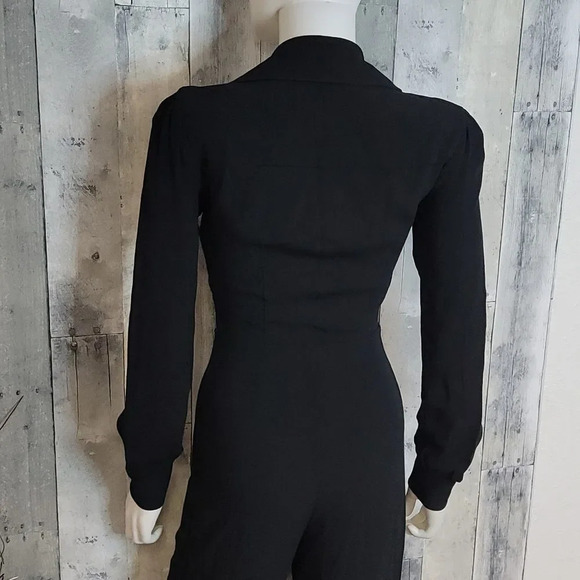 NWOT Reformation Jett Black Collared Jumpsuit - Picture 10 of 15